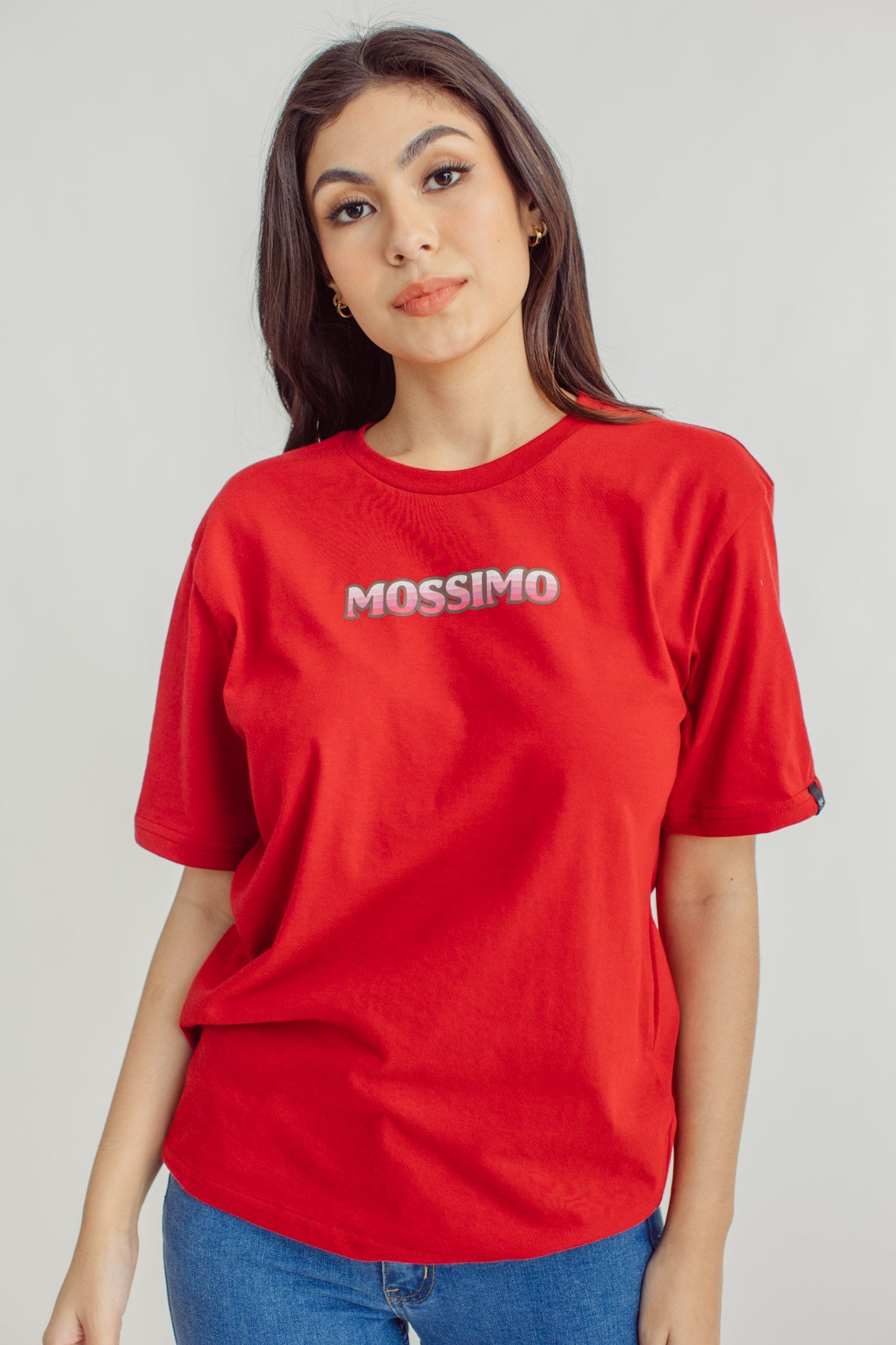 Rio Red with Mossimo Big Branding Multi Colored Modern Fit Tee
