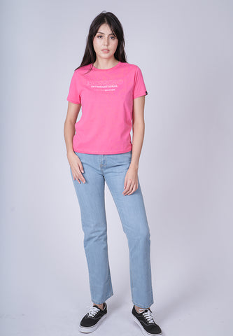 Mossimo Nikkie Hot Pink Classic Fit Tee