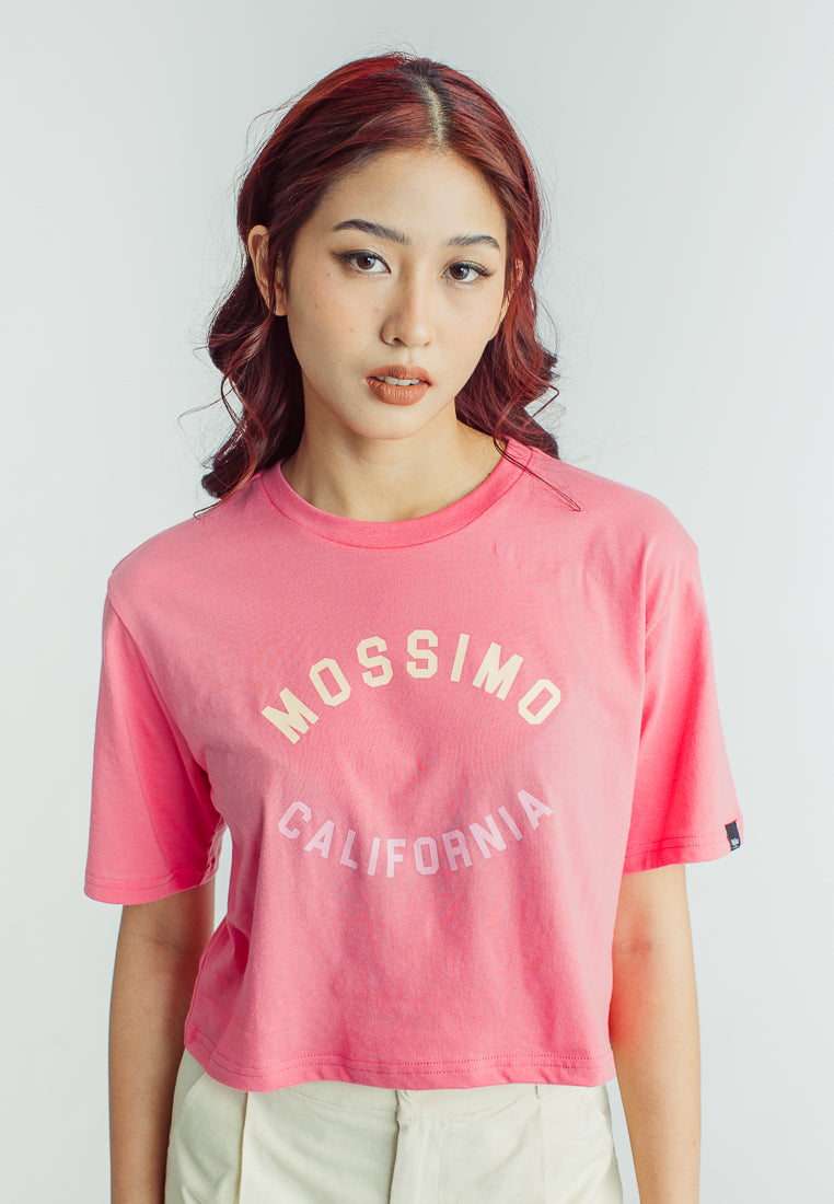 Mossimo Ariana Hot Pink Modern Cropped Fit Tee