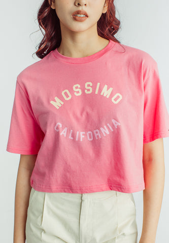 Mossimo Ariana Hot Pink Modern Cropped Fit Tee