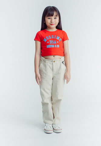 Mossimo Kids Vashlyn True Red Basic Cropped Tee