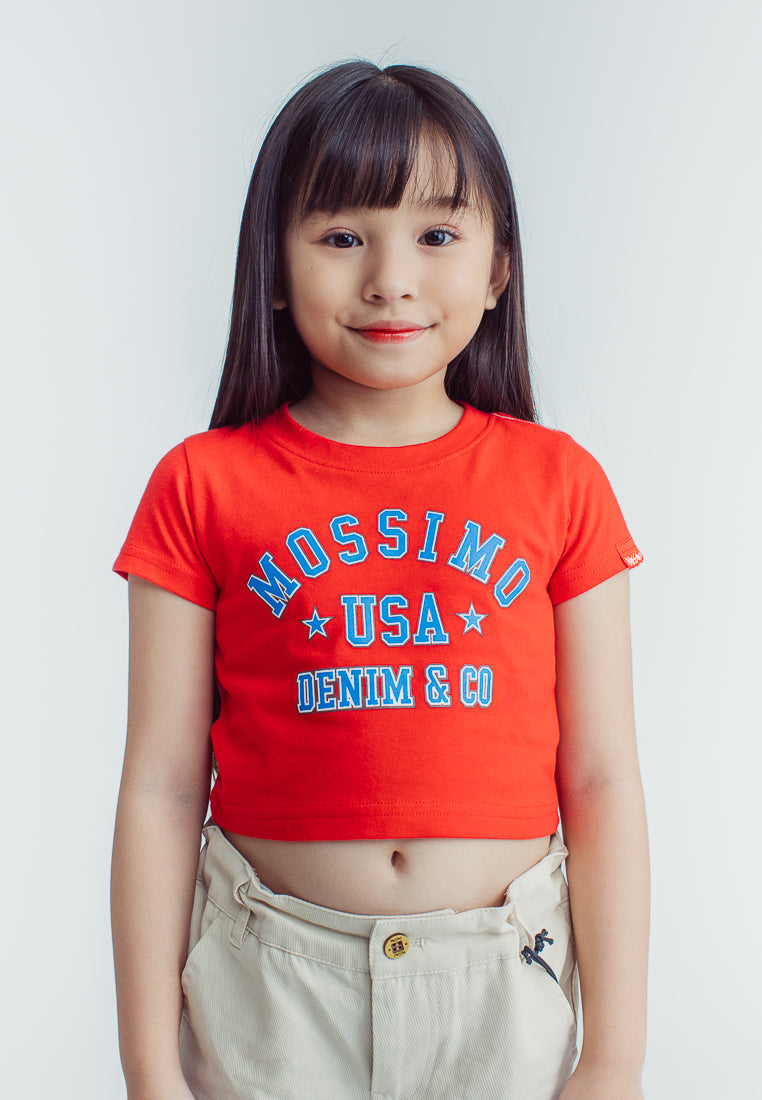 Mossimo Kids Vashlyn True Red Basic Cropped Tee