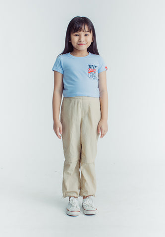 Mossimo Kids Romelyn Skyway Blue Basic Cropped Fit Tee