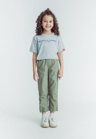Mossimo Kids Kayce Heather Gray Loose Cropped Fit Tee