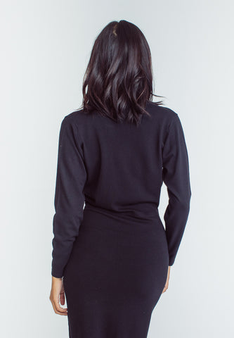 Mossimo Therese Black Bodycon Dress with Slit