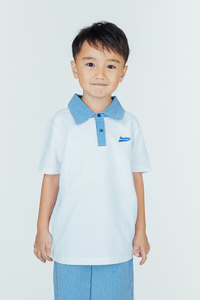 Mossimo Kids Ronnie White Blue Polo Shirt and Short Set Mossimo PH