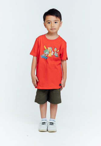 Mossimo Kids Red Sesame Street with Skate Print Tshirt