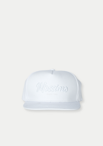Mossimo White Snapback Cap with Embossed Embroidery