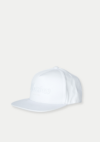 Mossimo White Snapback Cap with Embossed Embroidery