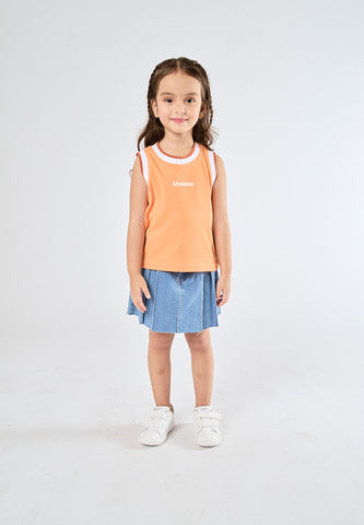 Mossimo Kids Charmaine Apricot Orange Cropped Vest Knit Top