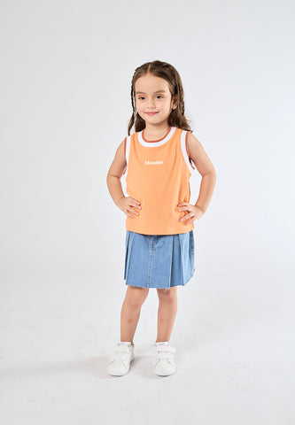 Mossimo Kids Charmaine Apricot Orange Cropped Vest Knit Top