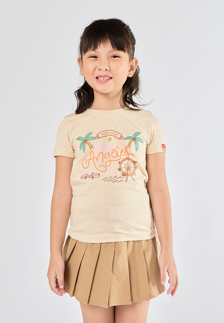 Mossimo Kids Avery Khaki Pleated Buckled Skirt