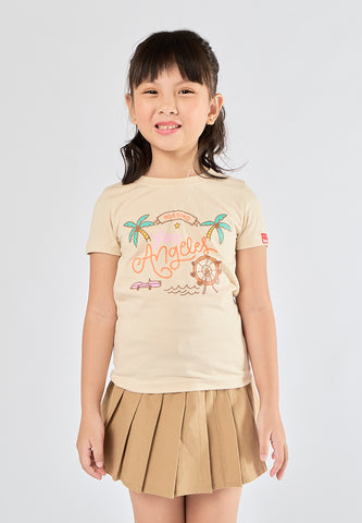 Mossimo Kids Avery Khaki Pleated Buckled Skirt