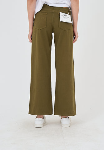 Mossimo Vivien Olive Green Five Pocket Wide Leg Mid Pants