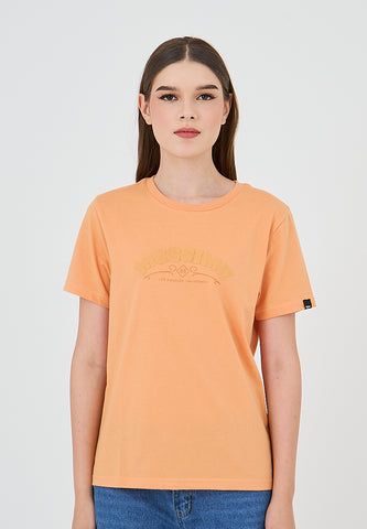 Mossimo Maria Light Orange Classic Fit Tee