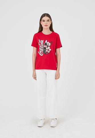 Mossimo Leigh Red Coca Cola Classic Fit Tee