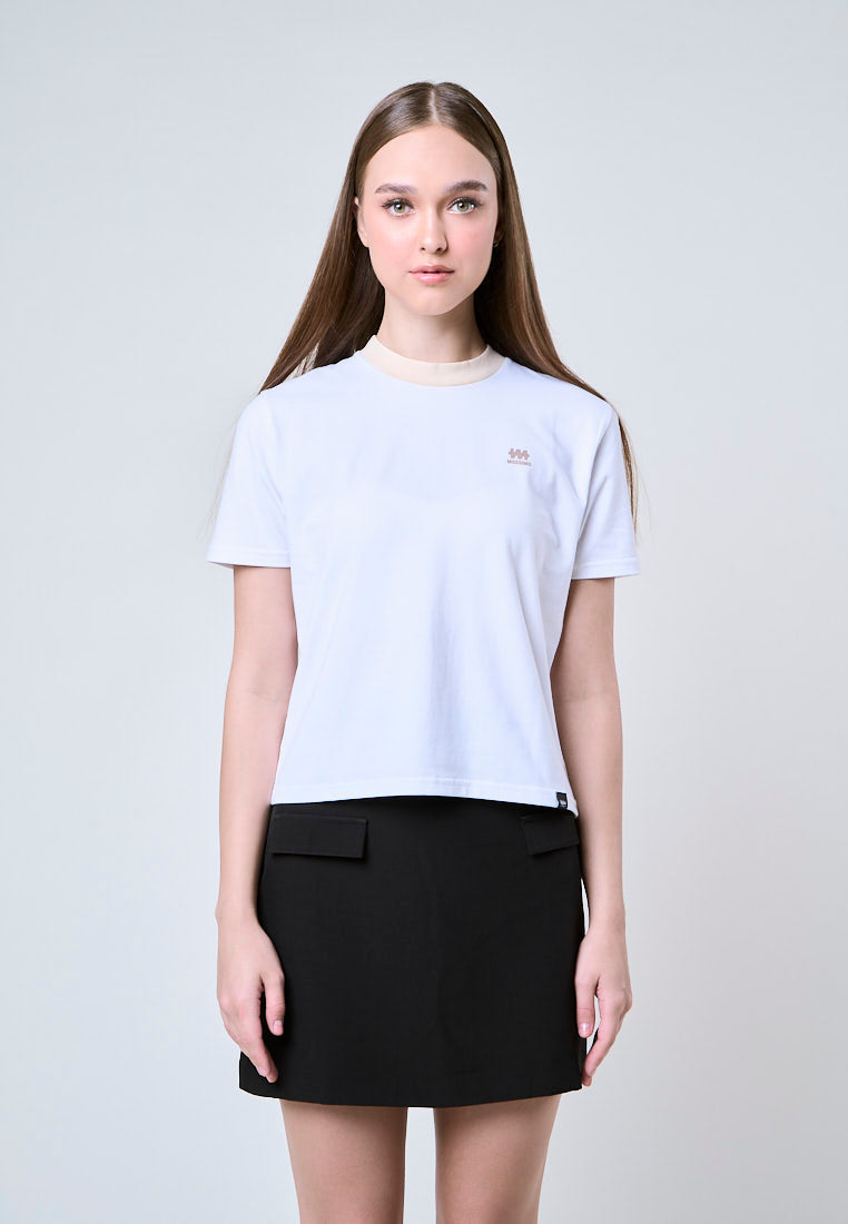 Mossimo Lila White Classic Fit Tee