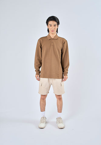 Mossimo Maximus Brown Long Sleeves with Collar