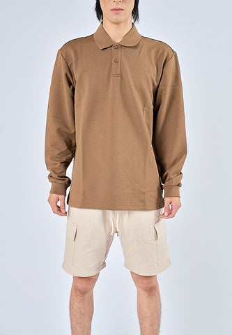 Mossimo Maximus Brown Long Sleeves with Collar