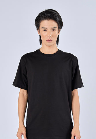 Mossimo Riven Black Round Neck Comfort Fit Tee