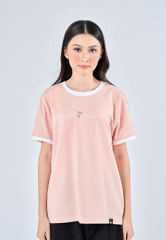 Mossimo Krizha Light Pink Classic Fit Tee