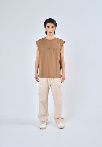 Mossimo Allen Brown Oversized Tank Top