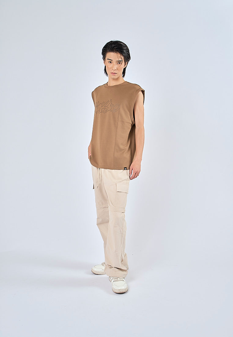 Mossimo Allen Brown Oversized Tank Top