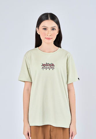 Mossimo Janina  Fog Green Classic Fit Tee