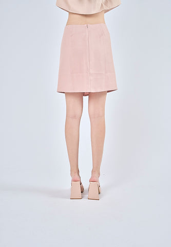 Mossimo Elysia Pink Mid Rise Tweed Skirt