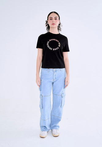 Mossimo Ella Black Comfort Fit Tee