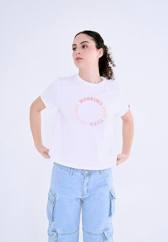 Mossimo Ella White Comfort Fit Tee