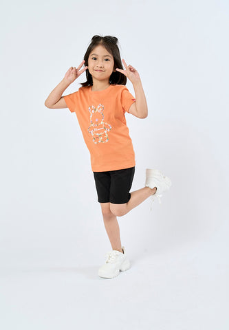 Mossimo Kids Ariel Orange Basic Graphic Tshirt