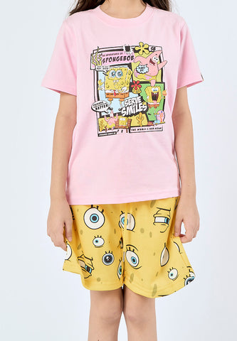 Mossimo Kids Pink Spongebob Basic Tee with Flat Print