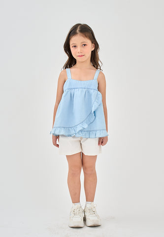 Mossimo Kids Yvette Light Blue Ruffle Hem Cami Top