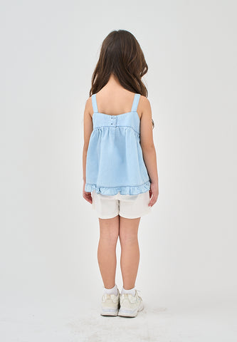 Mossimo Kids Yvette Light Blue Ruffle Hem Cami Top