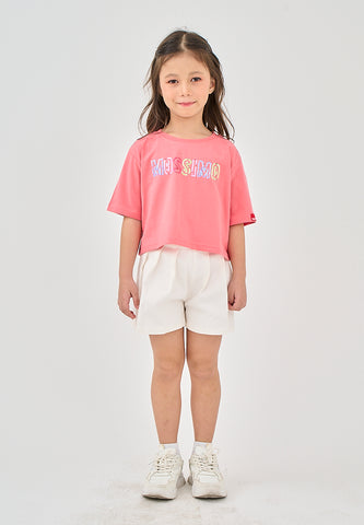 Mossimo Kids Zaine Light Pink Loose Cropped Fit Tee