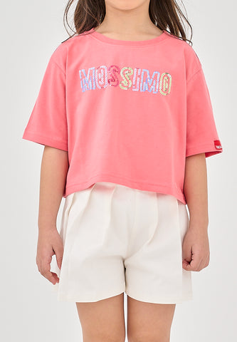 Mossimo Kids Zaine Light Pink Loose Cropped Fit Tee