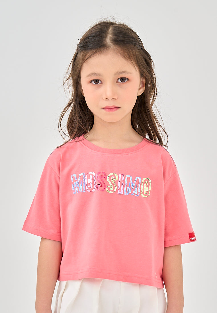 Mossimo Kids Zaine Light Pink Loose Cropped Fit Tee