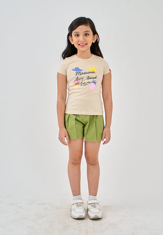 Mossimo Kids Anya Beige Basic Tshirt