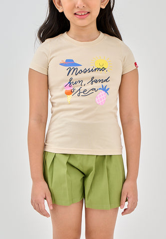 Mossimo Kids Anya Beige Basic Tshirt