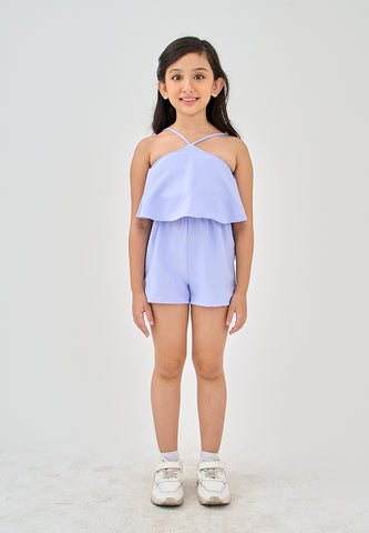 Mossimo Kids Avril Lavender Frost Ruffle Trim Cami Romper