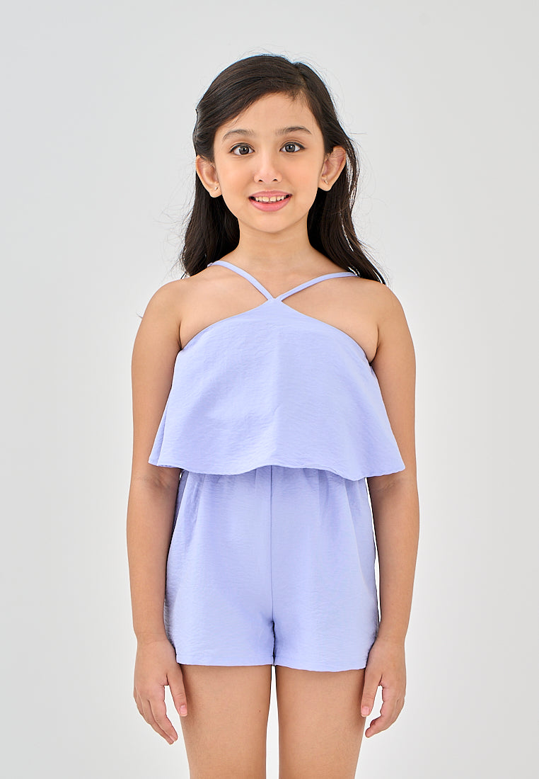 Mossimo Kids Avril Lavender Frost Ruffle Trim Cami Romper