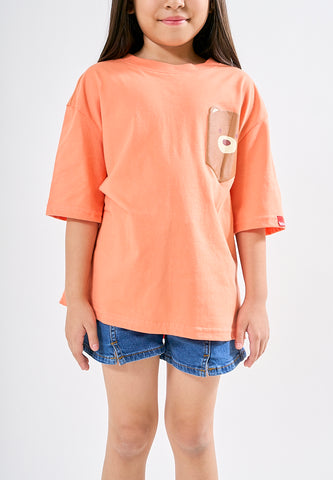 Mossimo Kids Arlie Apricot Orange Graphic Tshirt