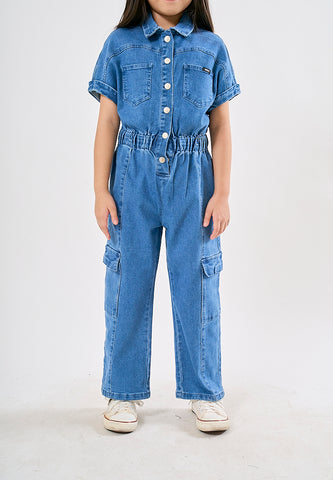 Mossimo Kids Lala Medium Blue Jumpsuit