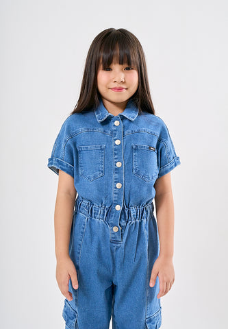 Mossimo Kids Lala Medium Blue Jumpsuit