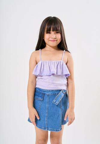 Mossimo Kids Brenda Light Purple Ruffled Top