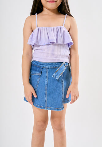 Mossimo Kids Brenda Light Purple Ruffled Top