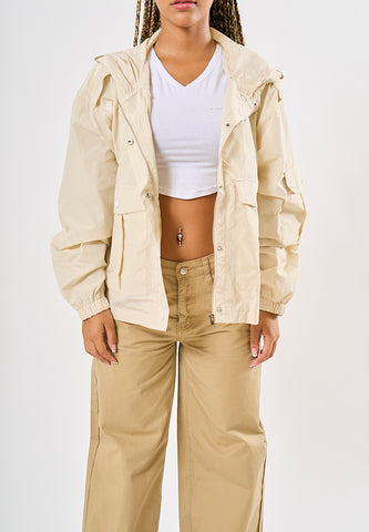 Mossimo Aviana Beige Bomber Jacket