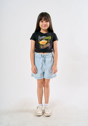 Mossimo Kids Karyl Black Sesame Street Cropped Tshirt