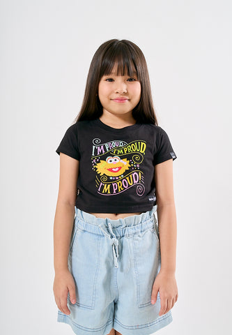 Mossimo Kids Karyl Black Sesame Street Cropped Tshirt